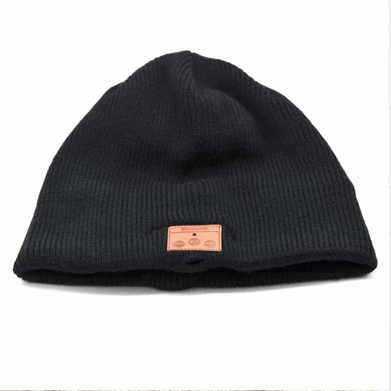 Leicke Music Beanie Bluetooth-Kopfhörer Mütze schwarz