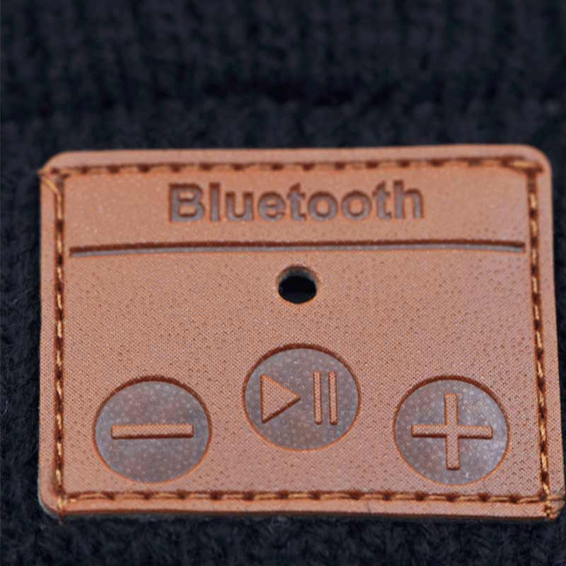 Leicke Music Beanie Bluetooth-Kopfhörer Mütze schwarz