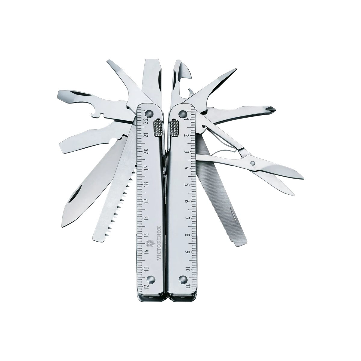 Victorinox Swiss Tool X Plus Multitool mit Leder-Etui silber (2. Wahl)