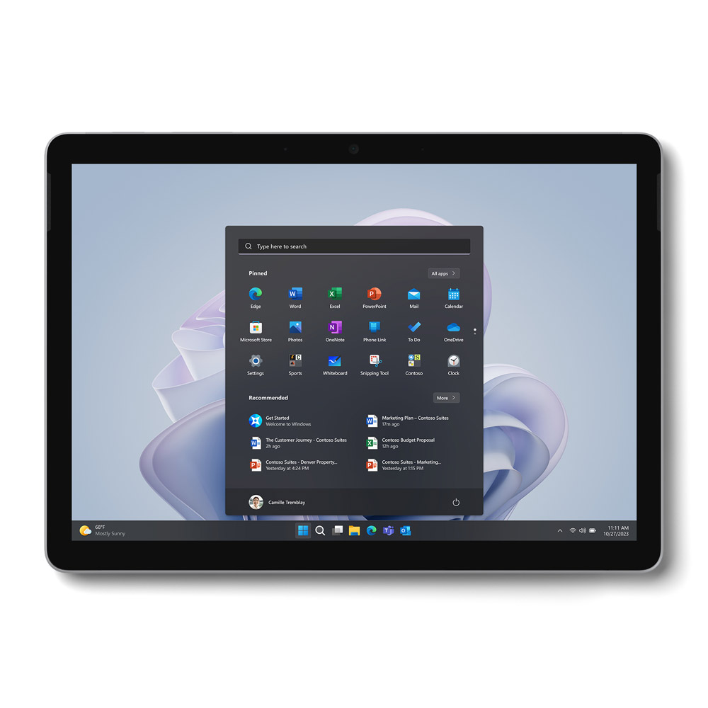 Microsoft Surface Go 4 64GB Tablet platin