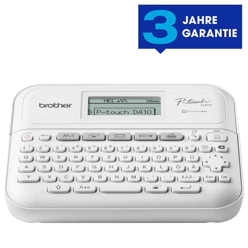 Brother P-Touch PT-D410 Beschriftungsgerät weiß (2. Wahl) (neutrale Verpackung)
