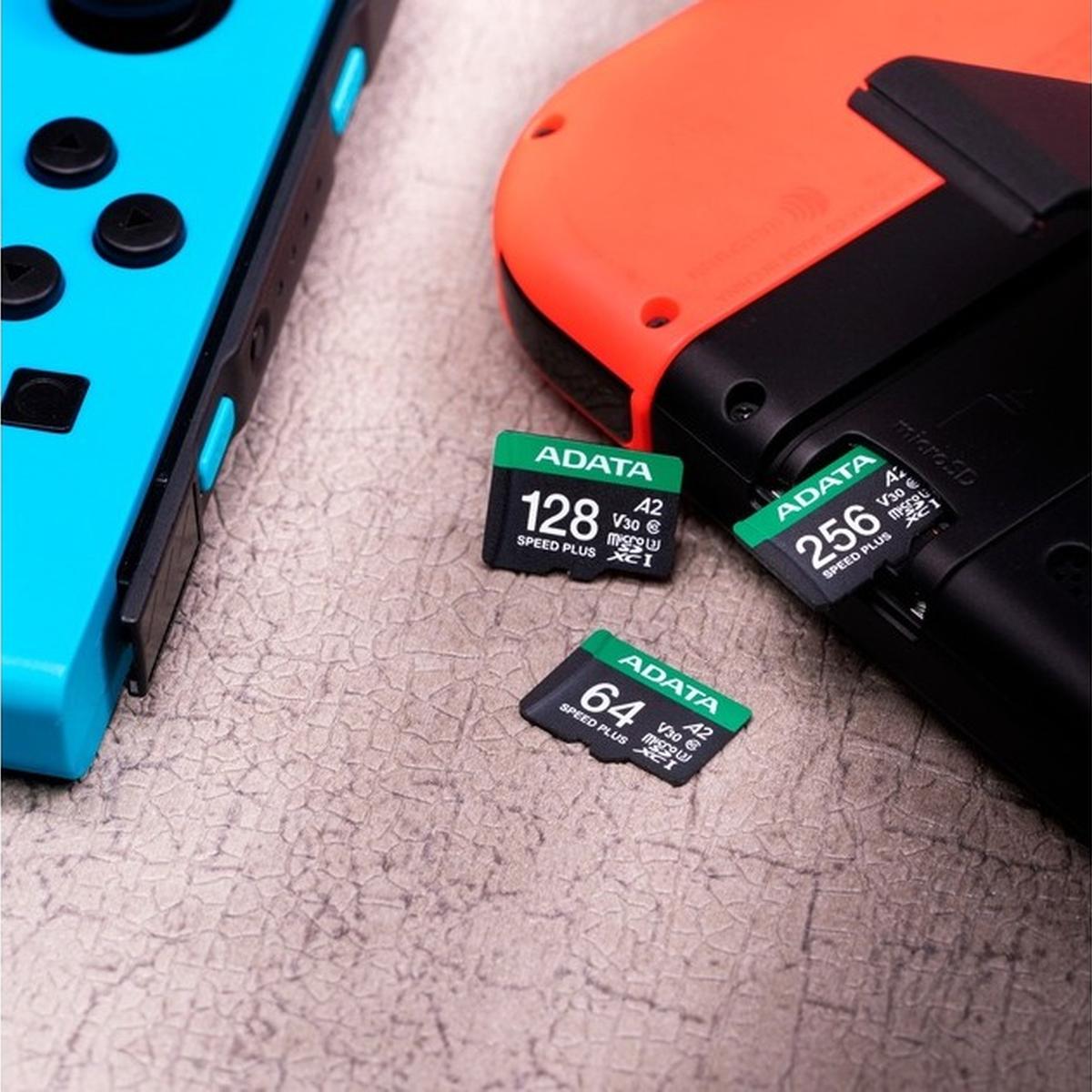 ADATA SPEED PLUS Speicherkarte mit SD-Adapter 64GB