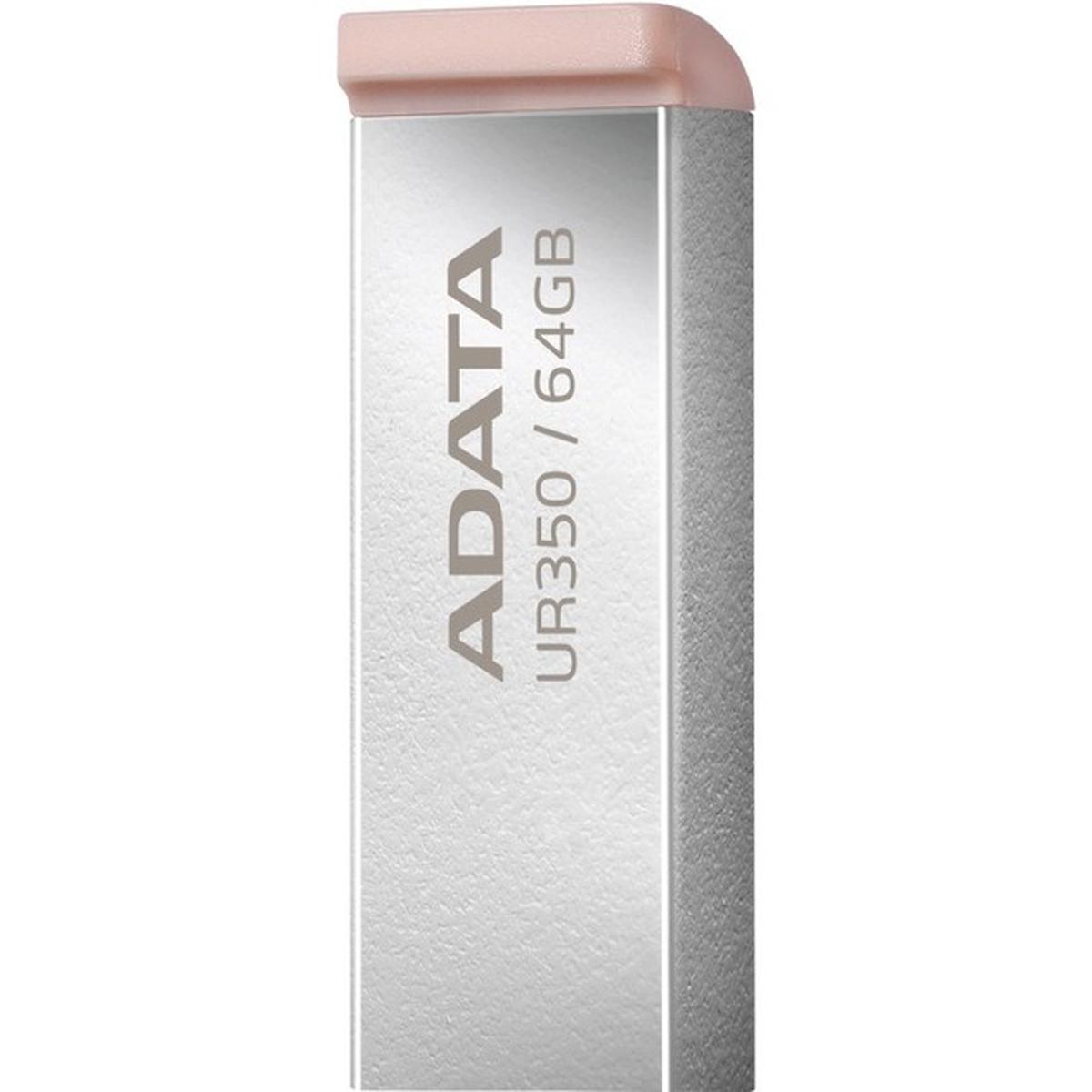 ADATA UR350 USB 3.2 Gen 1 USB-Stick 64GB nickel/braun