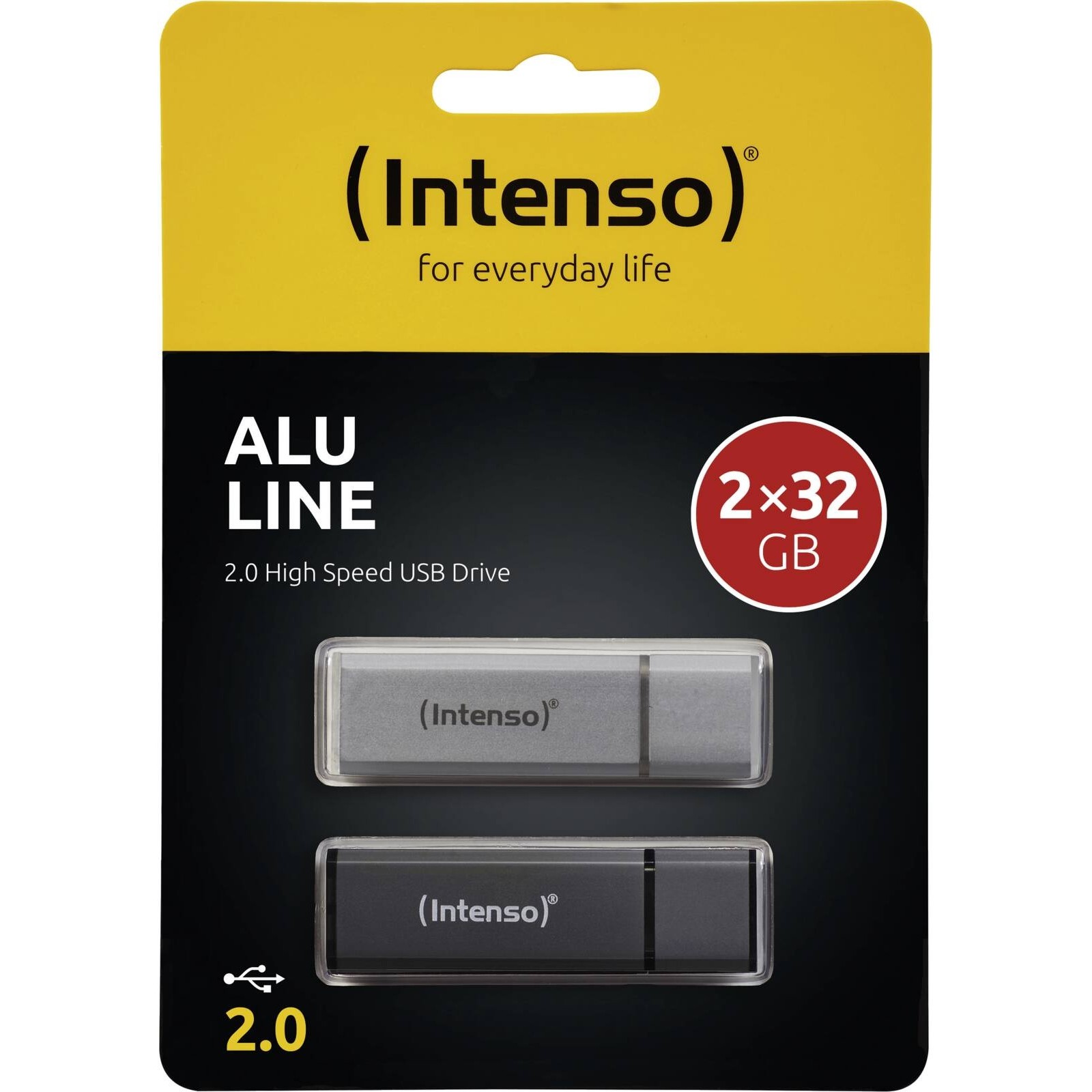 Intenso Alu Line USB 2.0 USB-Stick 2x 32GB silber/anthrazit