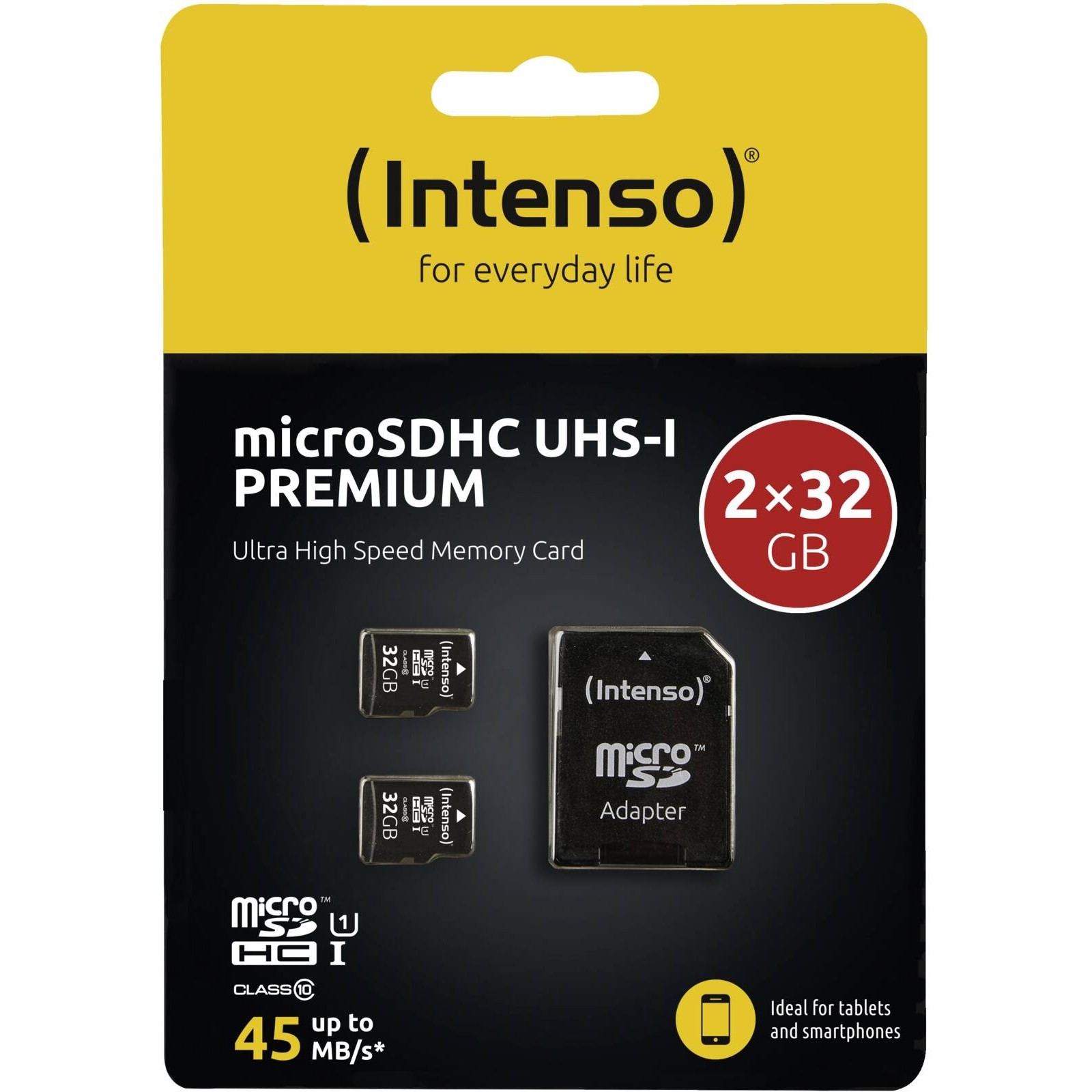 Intenso Premium microSDHC UHS-I Speicherkarte 2x 32GB