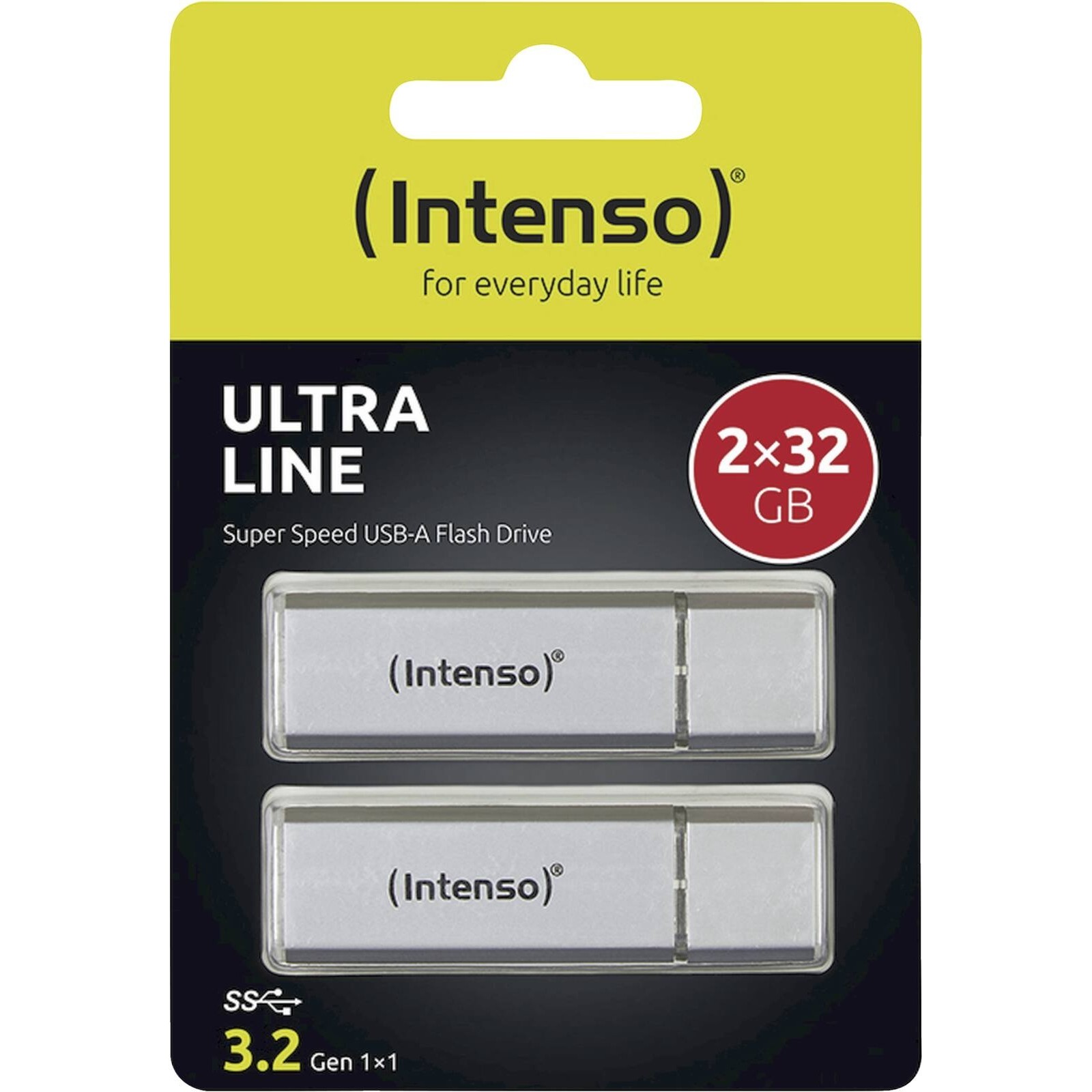 Intenso Ultra Line USB 3.2 Gen 1 USB-Stick 2x 32GB silber