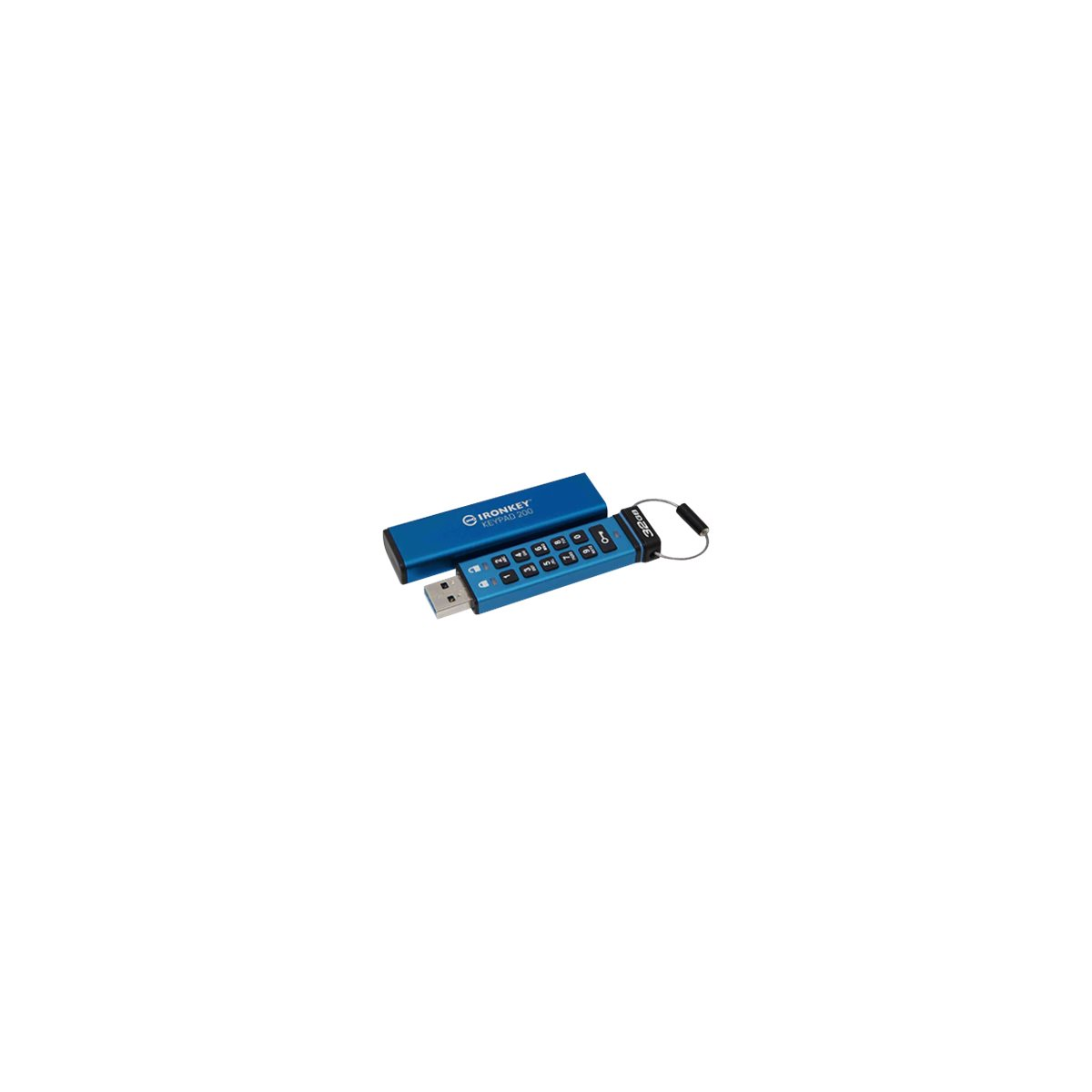 Kingston IronKey Keypad 200 Verschlüsselter USB-Stick 32GB blau