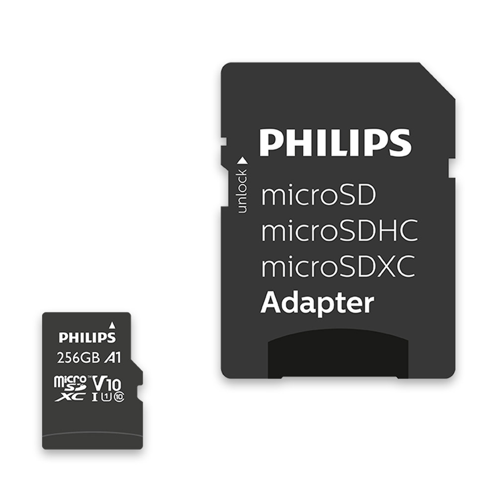 Philips Ultra Speed microSDXC Card 256 GB + SD Adapter UHS-I U1