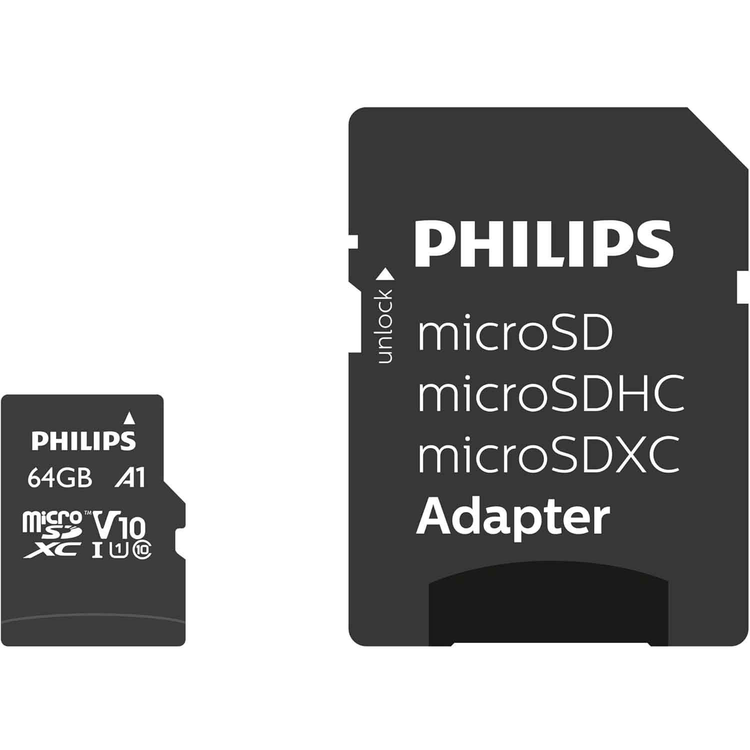 Philips Micro SDXC Karte 64GB Speicherkarte UHS-I U1 Class 10