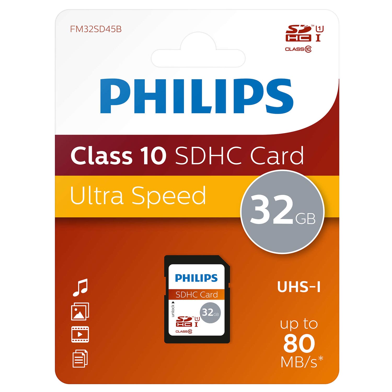 Philips FM32SD45B SDHC Speicherkarte 32GB