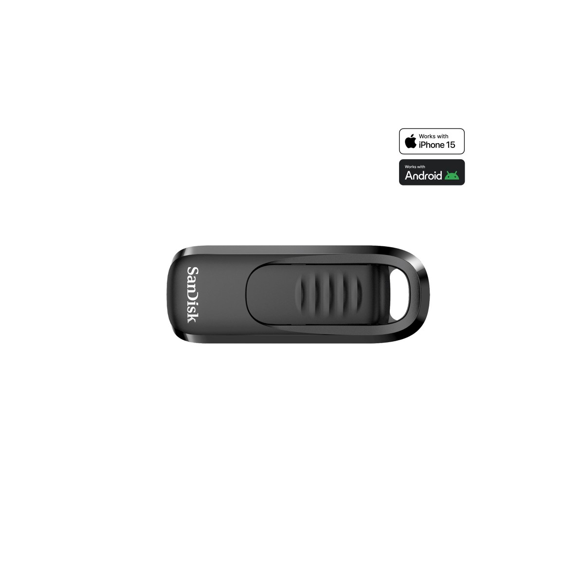 SanDisk Ultra Slider USB-C USB 3.2 Gen 1 USB-Stick 128GB schwarz