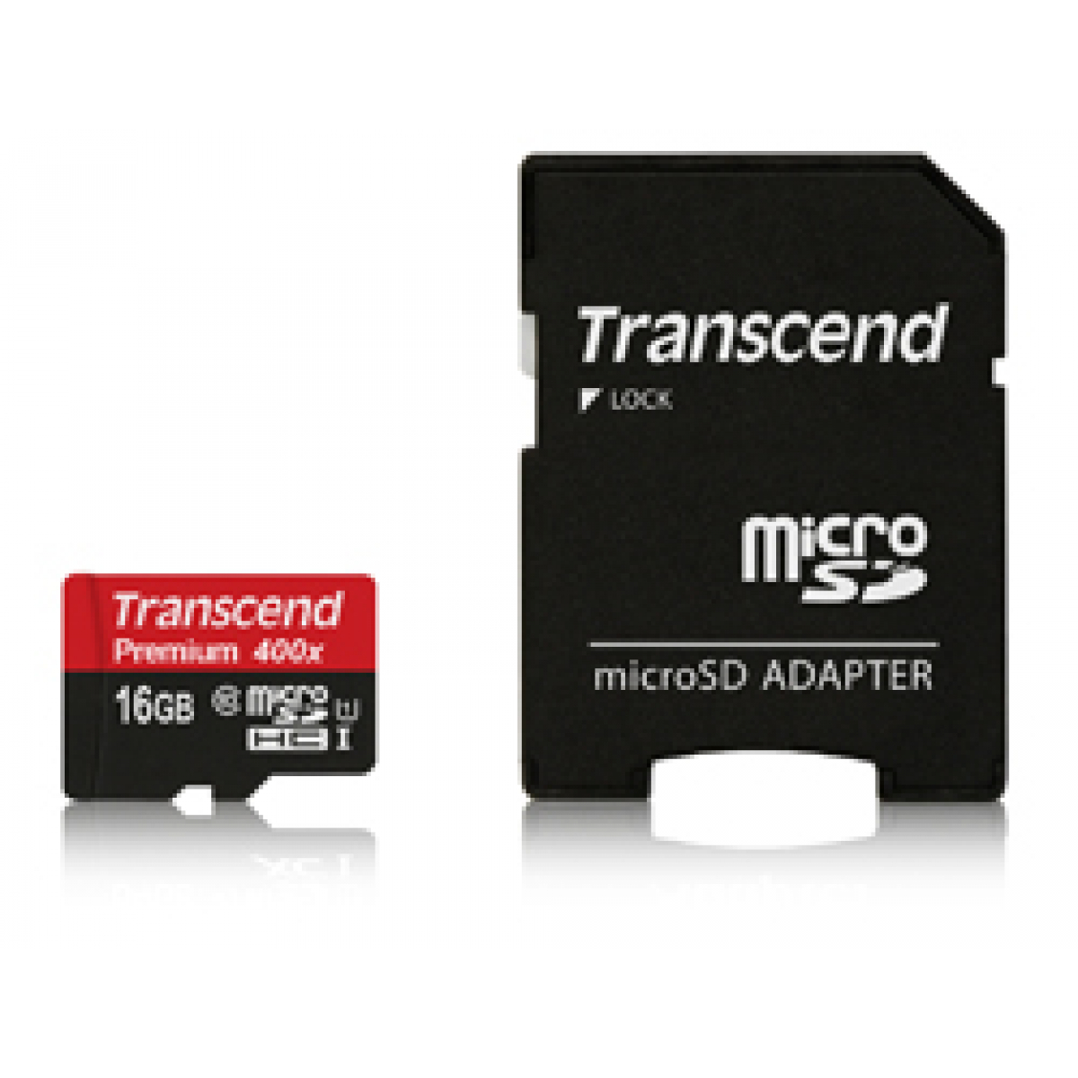 Transcend Class 10 Premium microSDHC Speicherkarte mit SD-Adapter 16GB