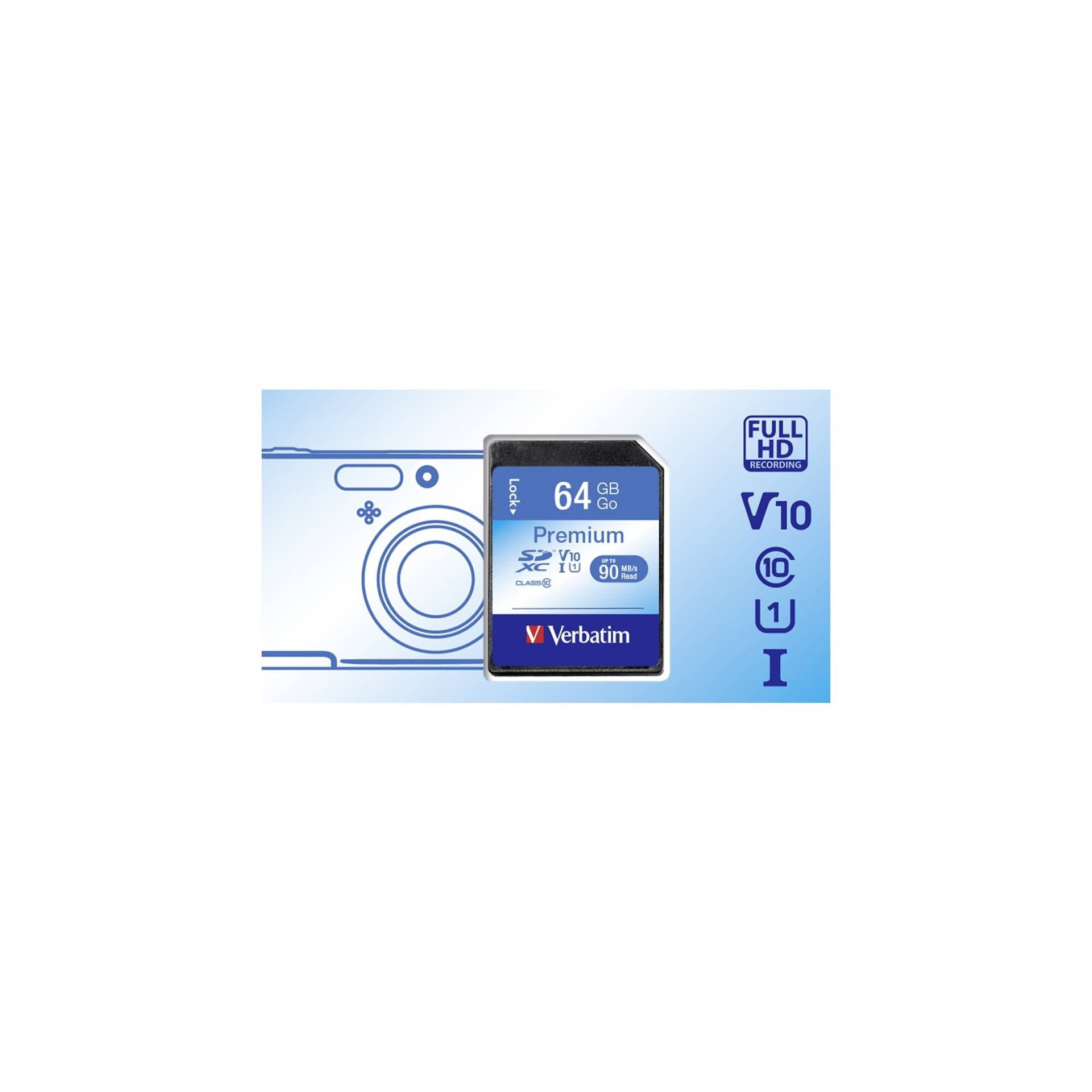 Verbatim Premium U1 SDXC-Speicherkarte 64GB schwarz