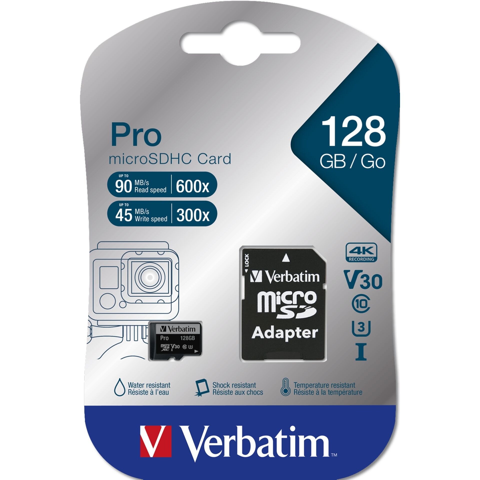 Verbatim Pro U3 microSDXC-Speicherkarte 128GB schwarz