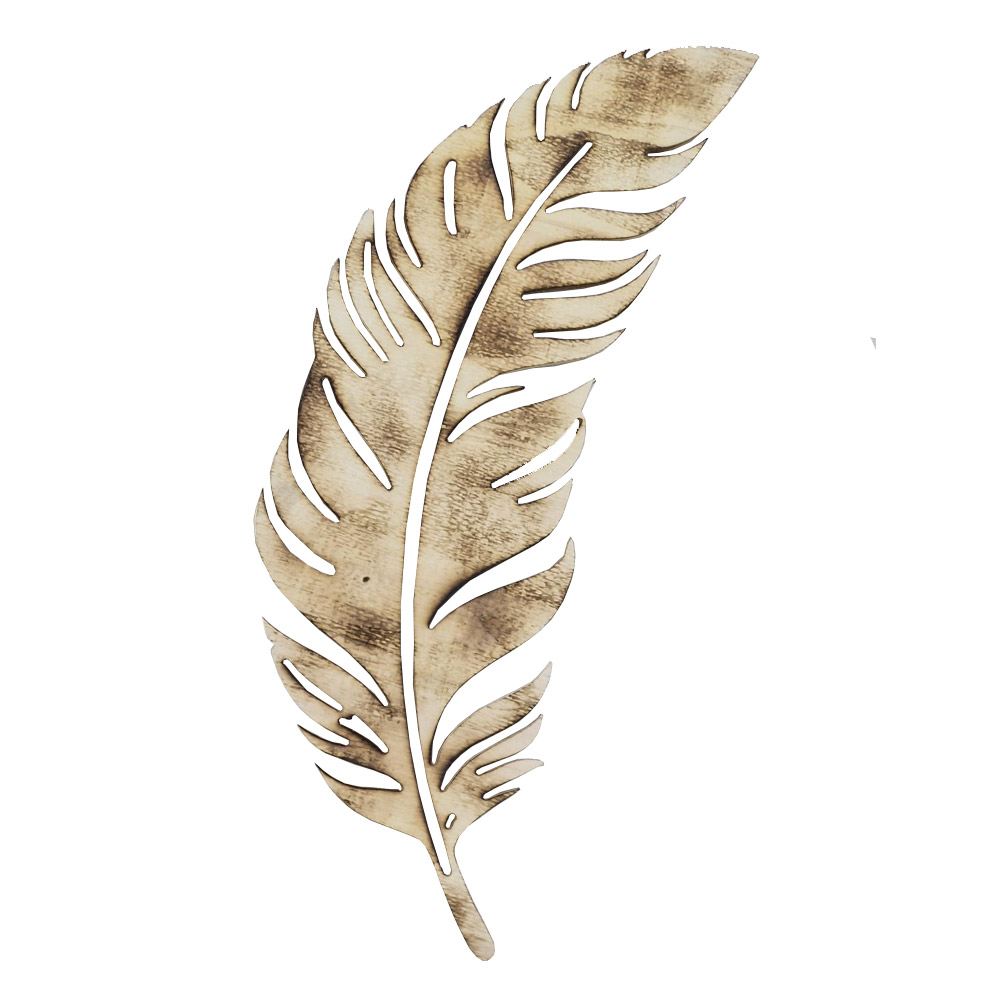 Echtholz Halser Feder gebogen geflammt