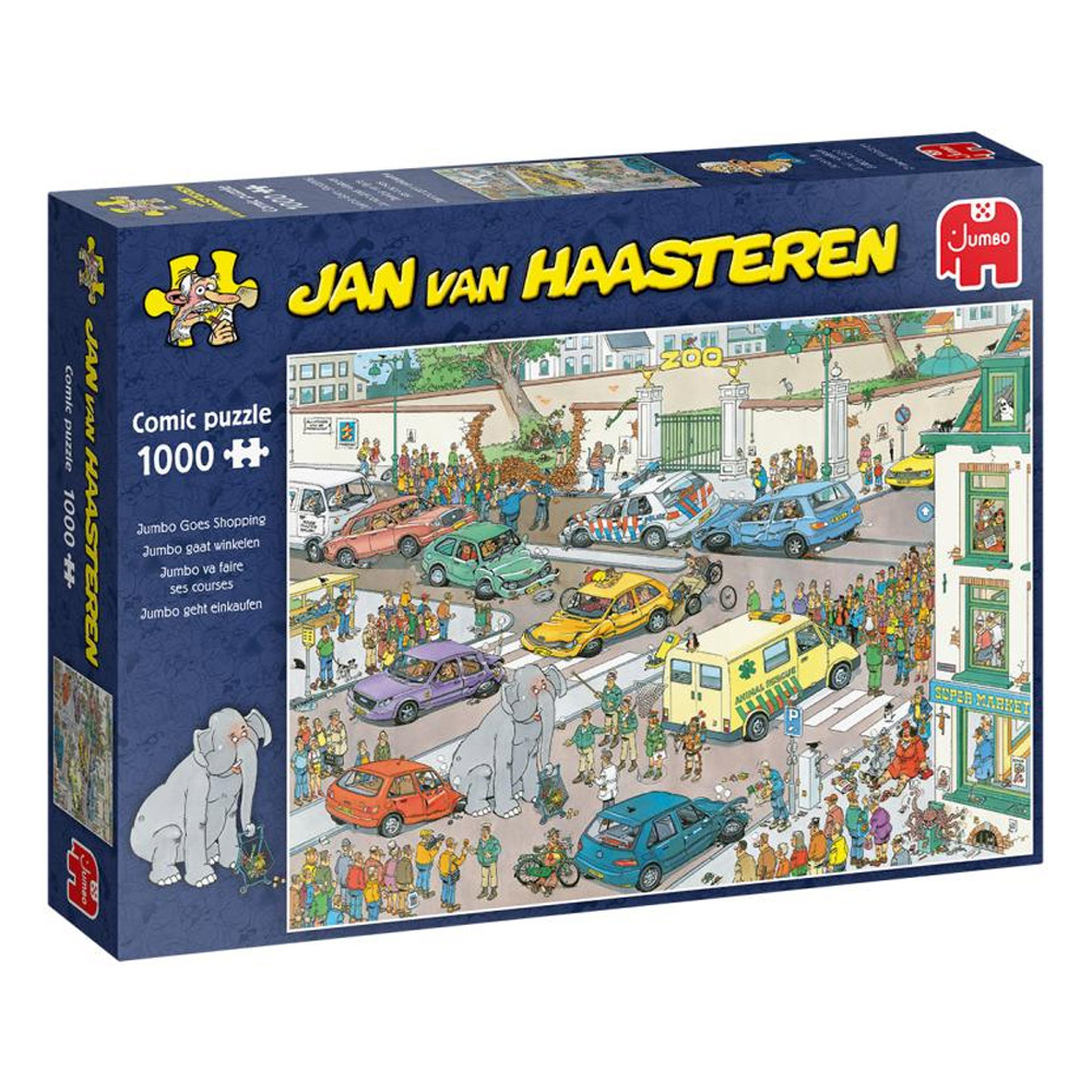 Jumbo - Jan van Haasteren - Jumbo geht einkaufen - 1000 Teile Puzzle (20028)