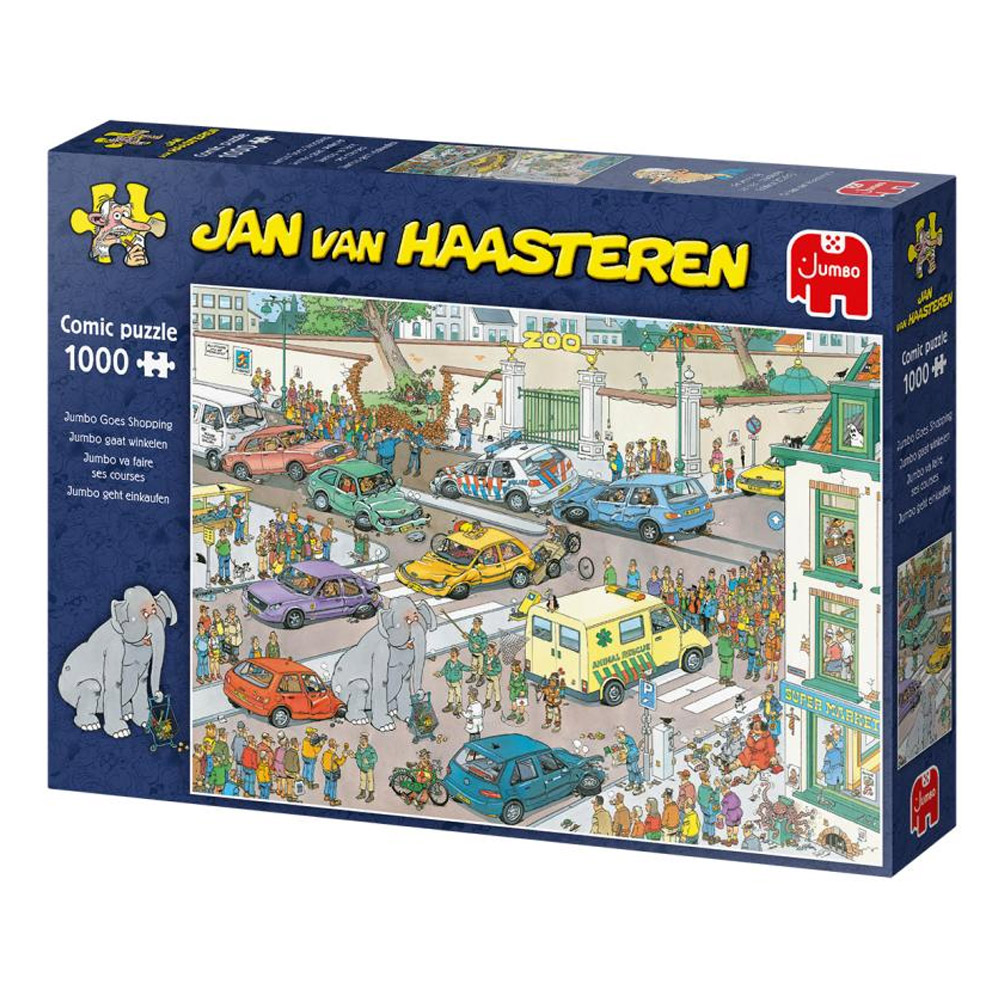 Jumbo - Jan van Haasteren - Jumbo geht einkaufen - 1000 Teile Puzzle (20028)