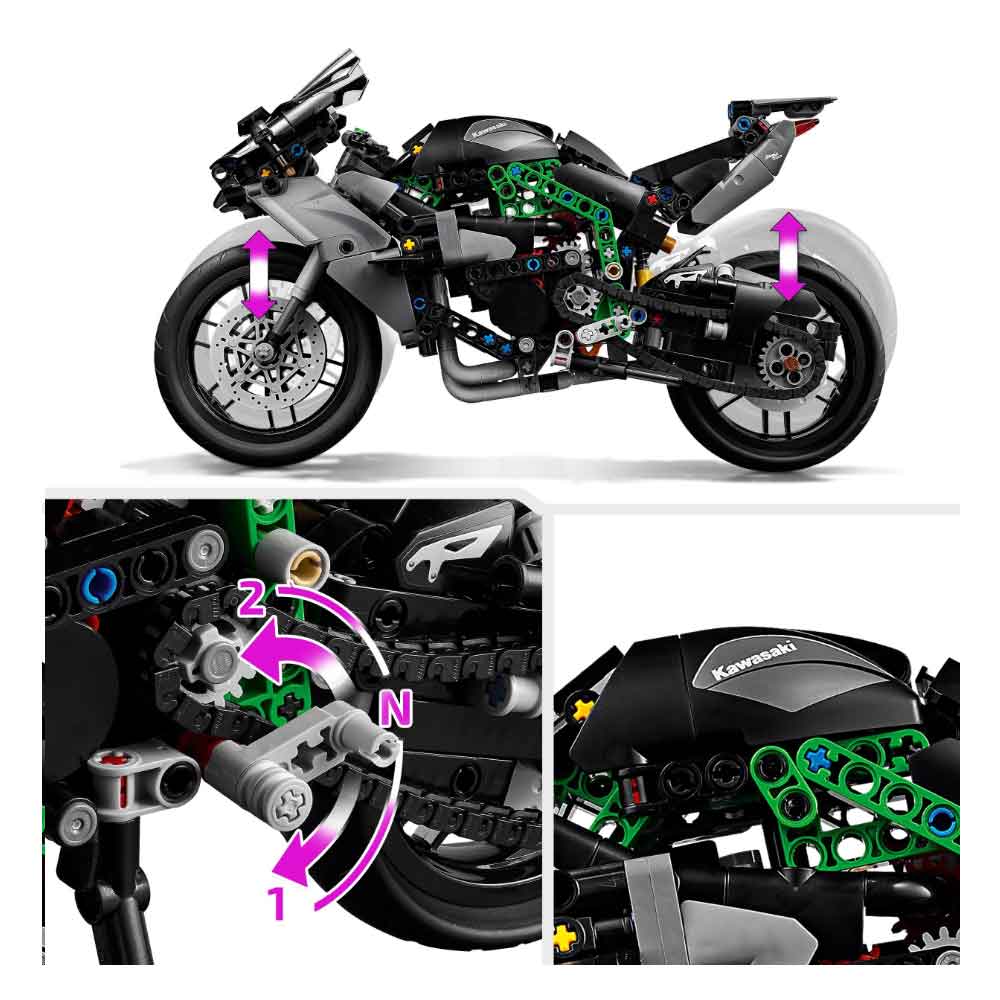 LEGO Technic Kawasaki Ninja H2R Motorrad (42170)