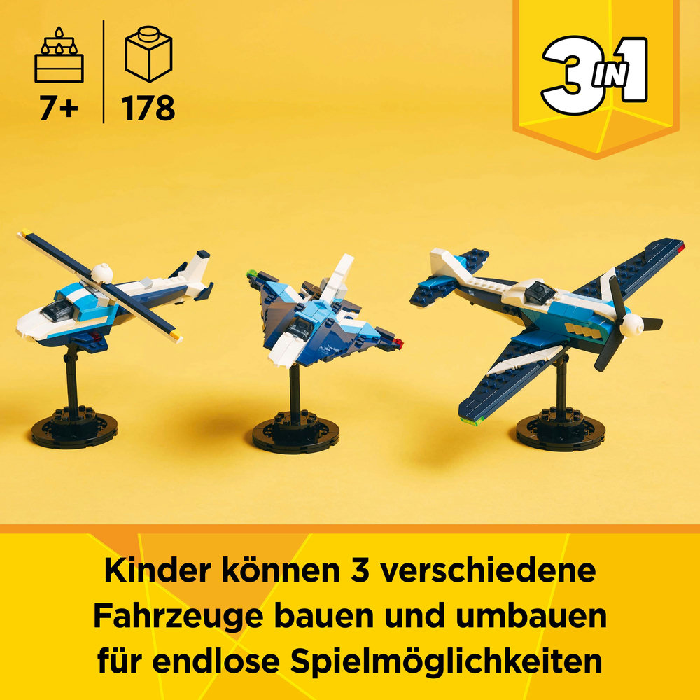 LEGO Creator 3 in 1 - Flieger: Rennflugzeug (31160)