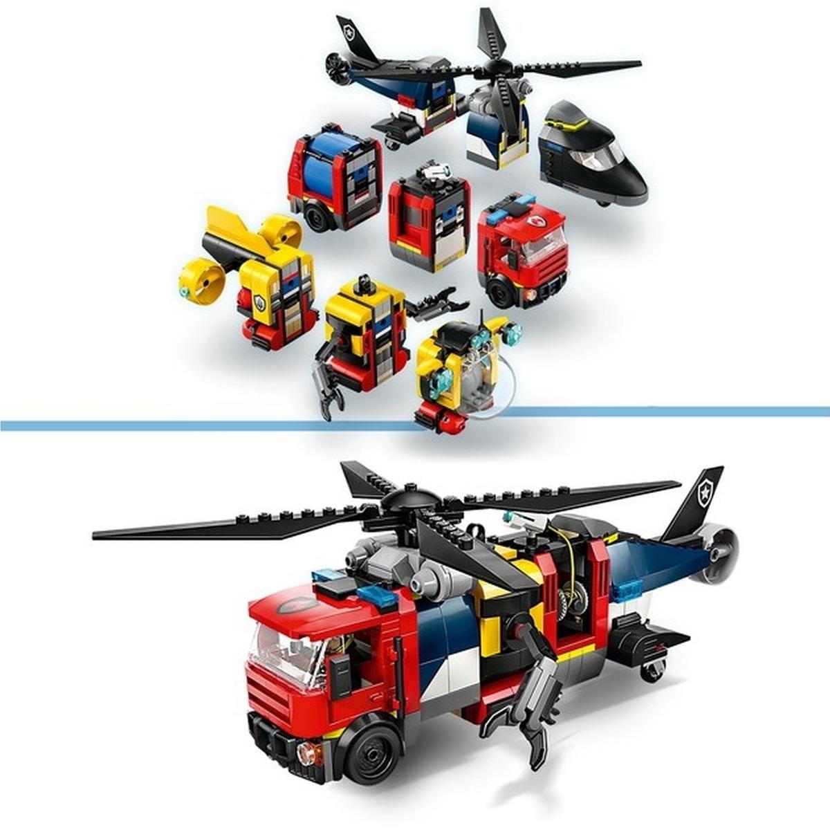 LEGO City - Kombinationsset mit Hubschrauber, Löschauto und U-Boot (60462)