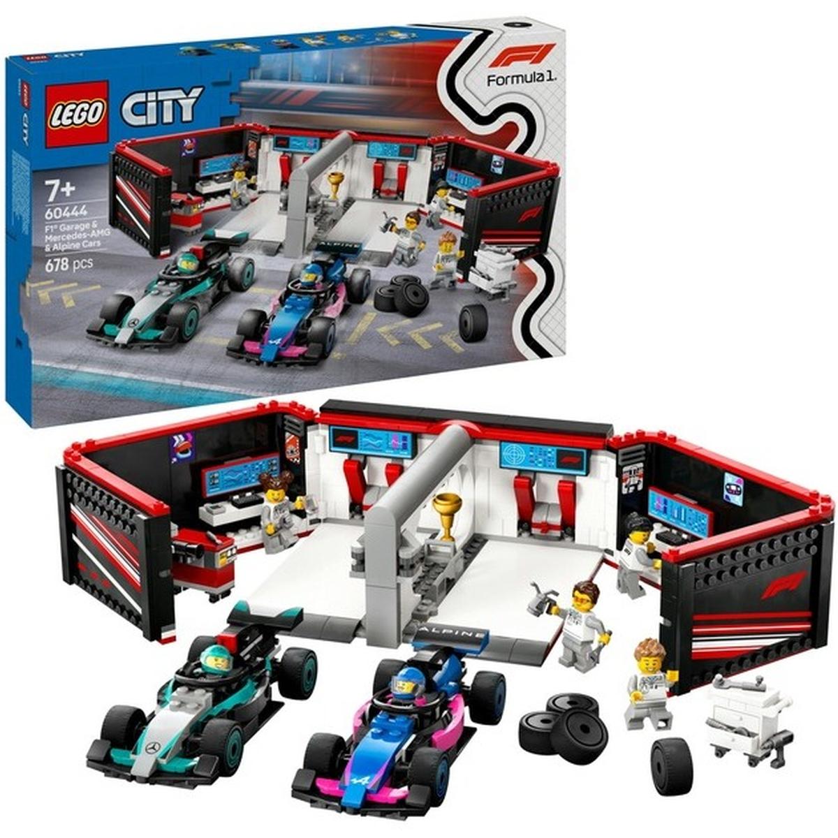 LEGO City - F1 Garage mit Mercedes-AMG & Alpine Rennautos (60444)