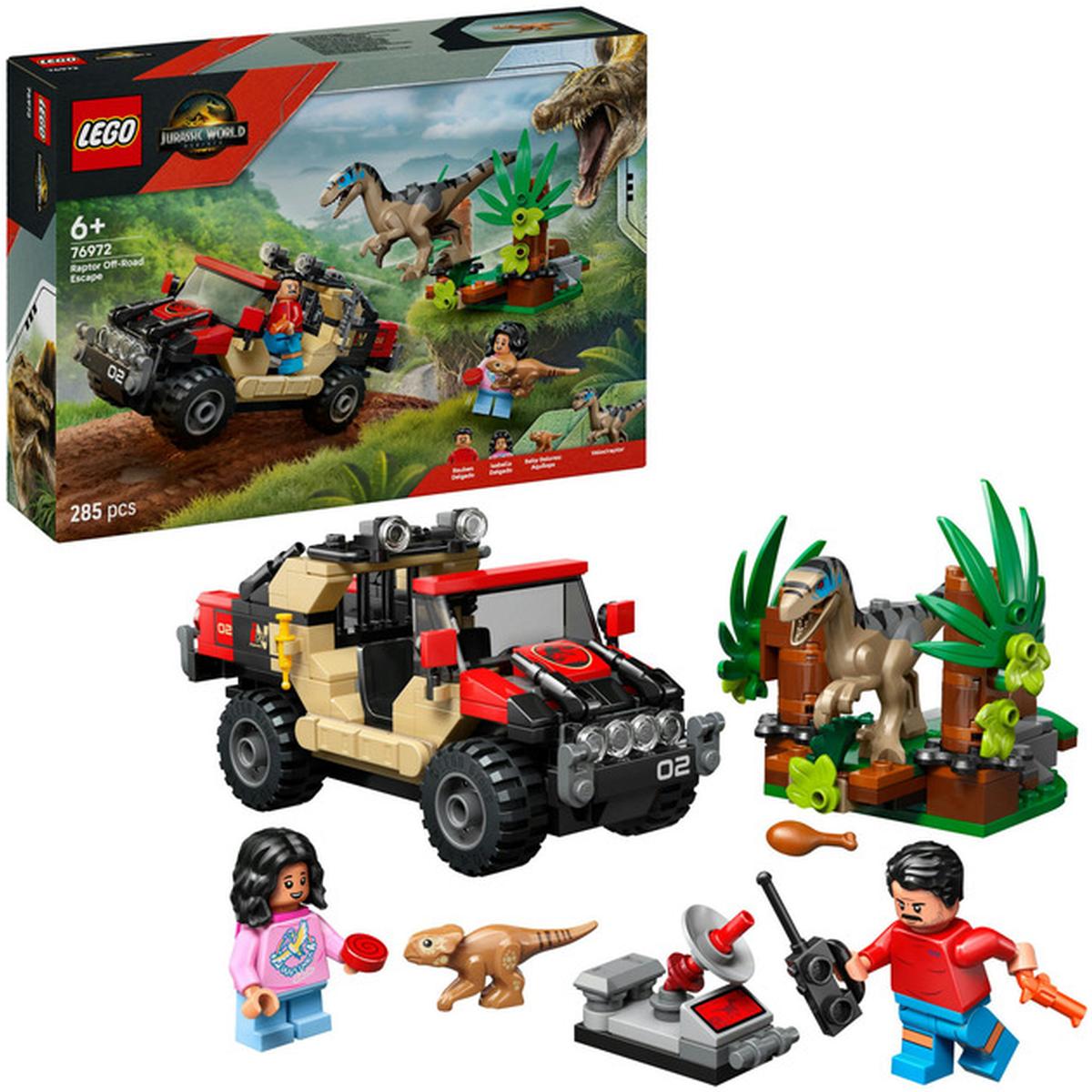 LEGO Jurassic World - Raptor: Verfolgungsjagd mit dem Geländewagen (76972)