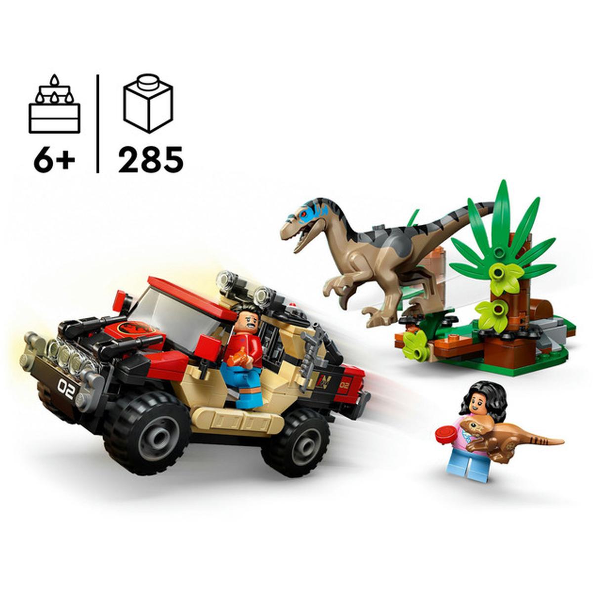 LEGO Jurassic World - Raptor: Verfolgungsjagd mit dem Geländewagen (76972)