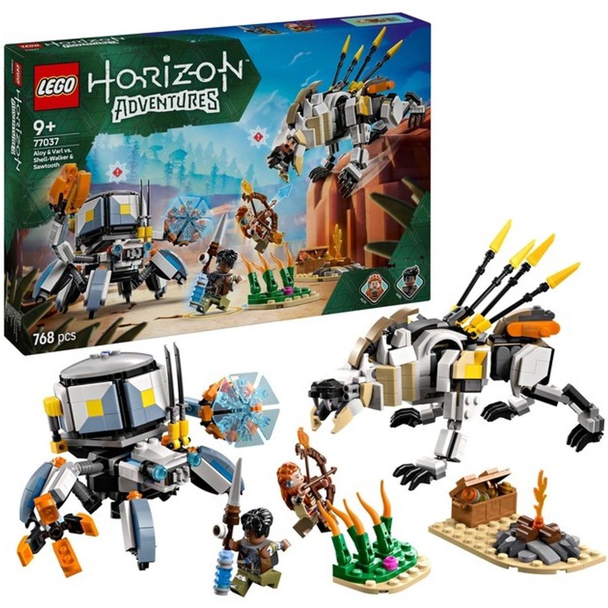 LEGO Horizon Adventures - Aloy und Varl vs. Panzerwanderer und Sägezahn (77037)