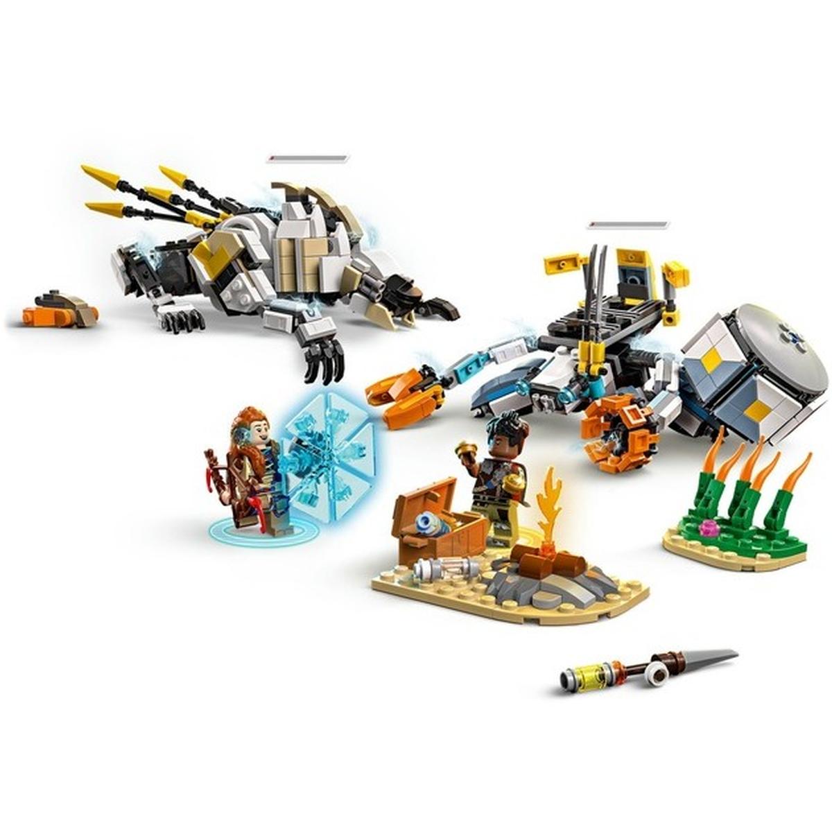 LEGO Horizon Adventures - Aloy und Varl vs. Panzerwanderer und Sägezahn (77037)