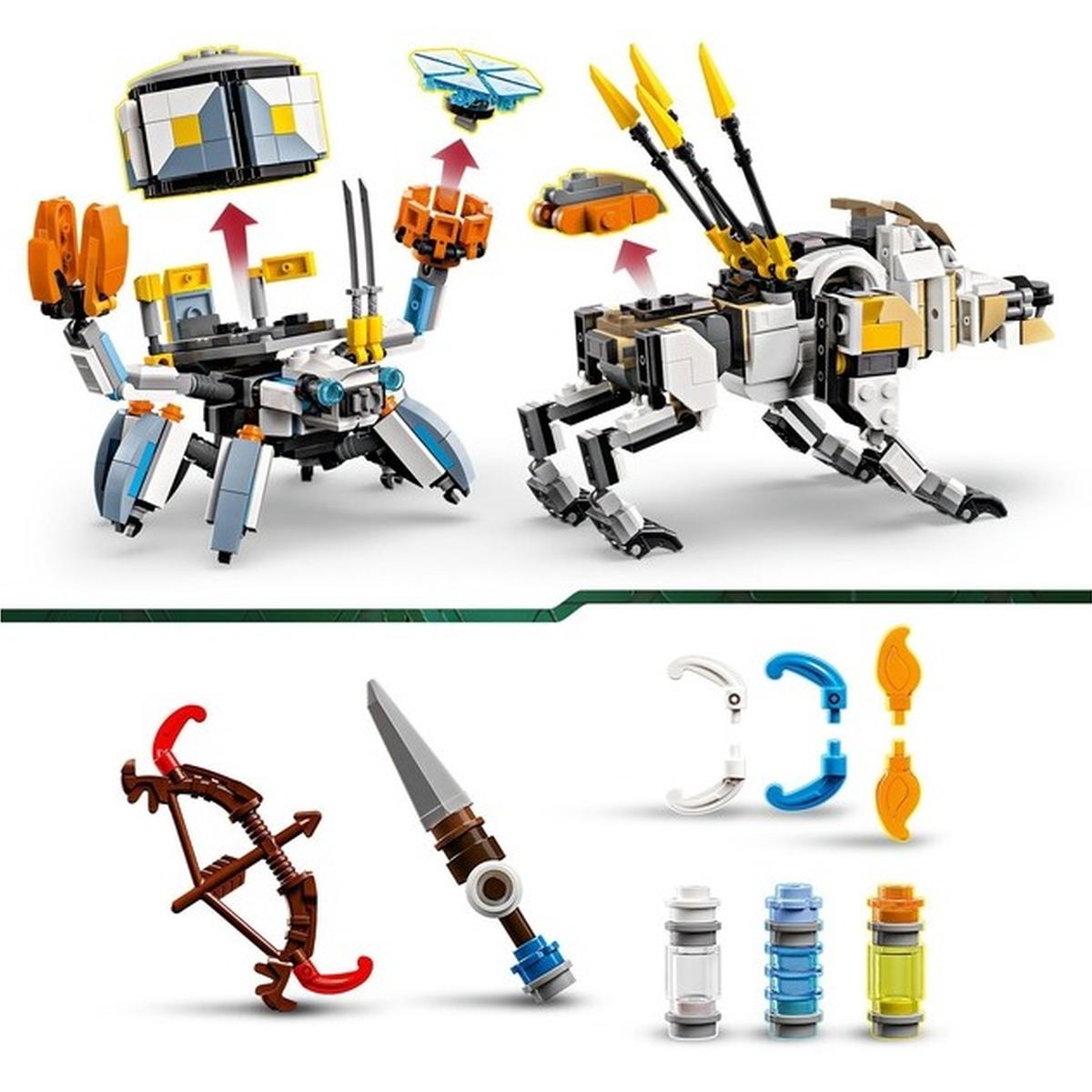LEGO Horizon Adventures - Aloy und Varl vs. Panzerwanderer und Sägezahn (77037)