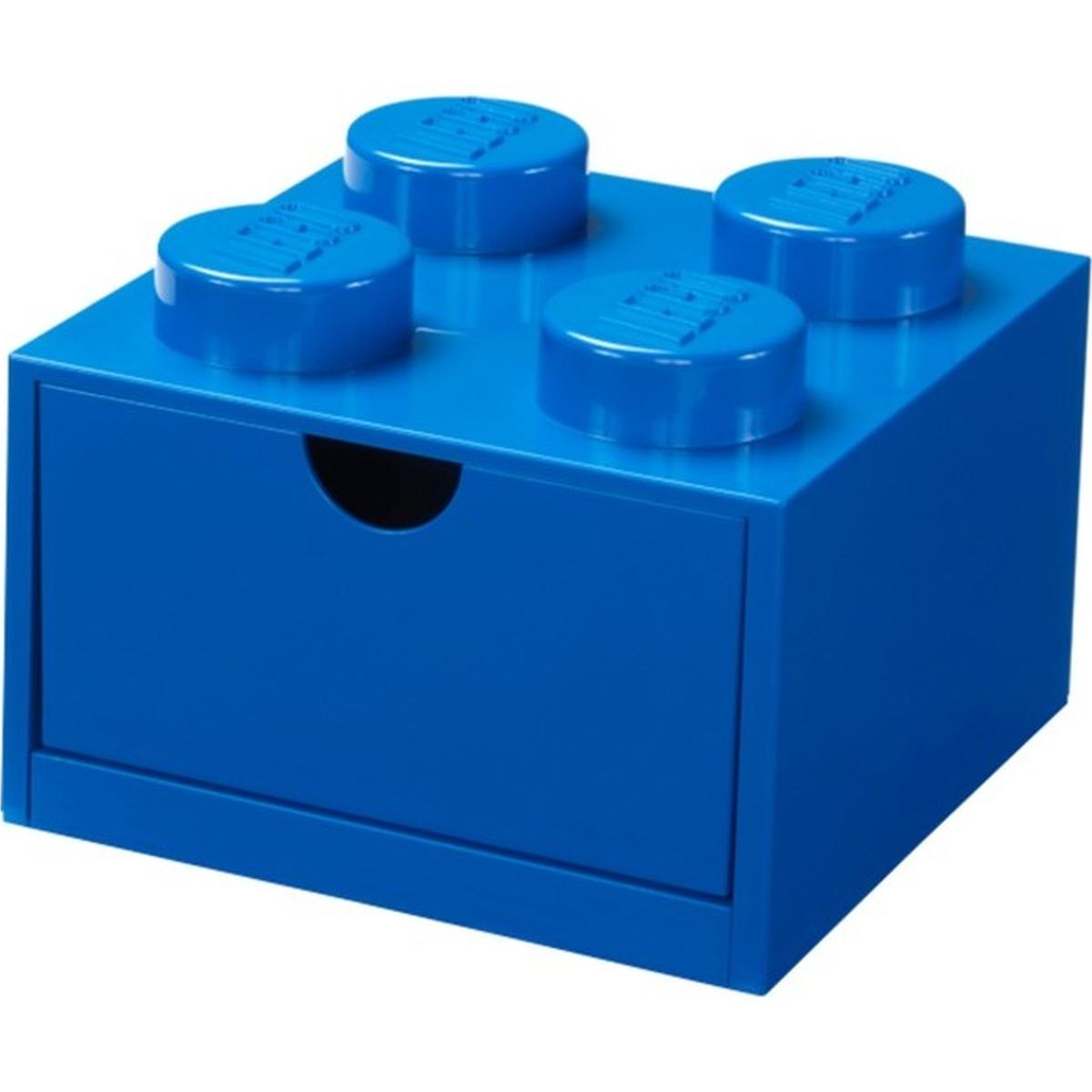 LEGO Schreibtischschublade mit 4 Noppen blau