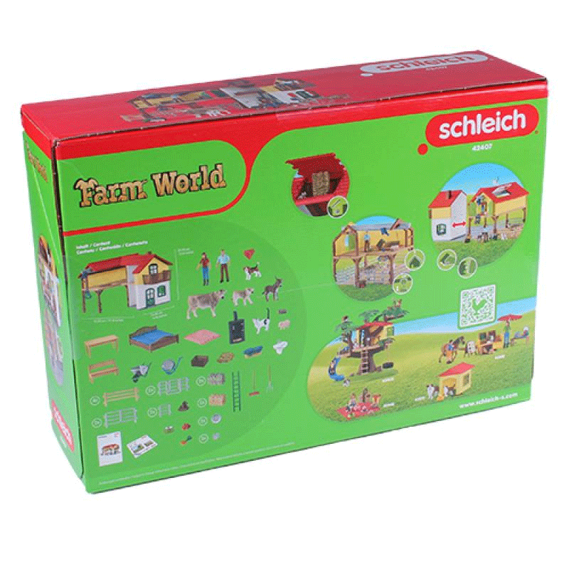 Schleich Bauernhaus mit Stall und Tieren (42407)