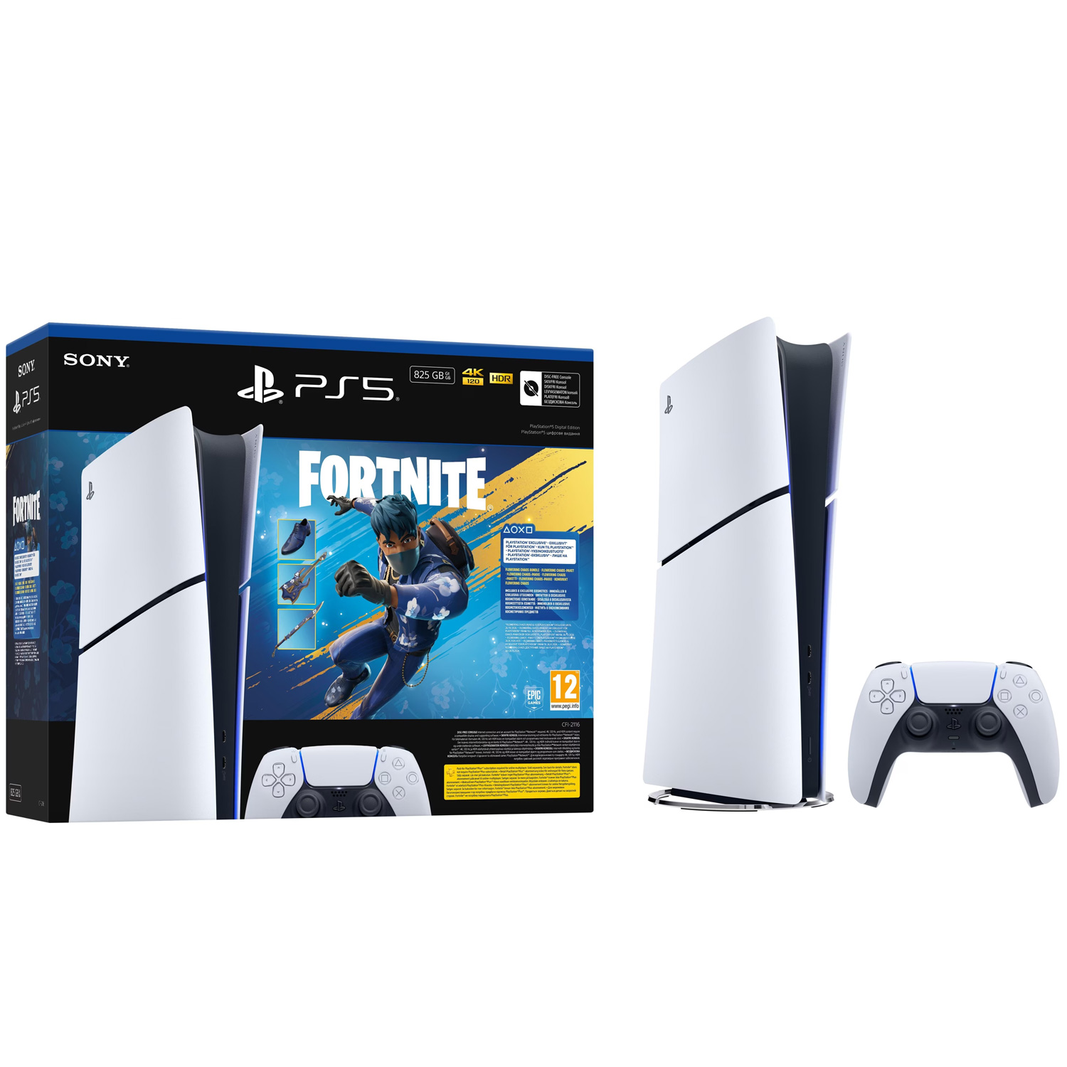 Sony PlayStation 5 Digital Edition Fortnite Erblühendes-Chaos-Bundle 825GB