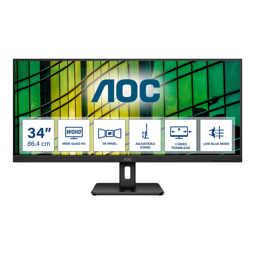 AOC U34E2M/BK 86,4 cm (34 Zoll) LED-Monitor