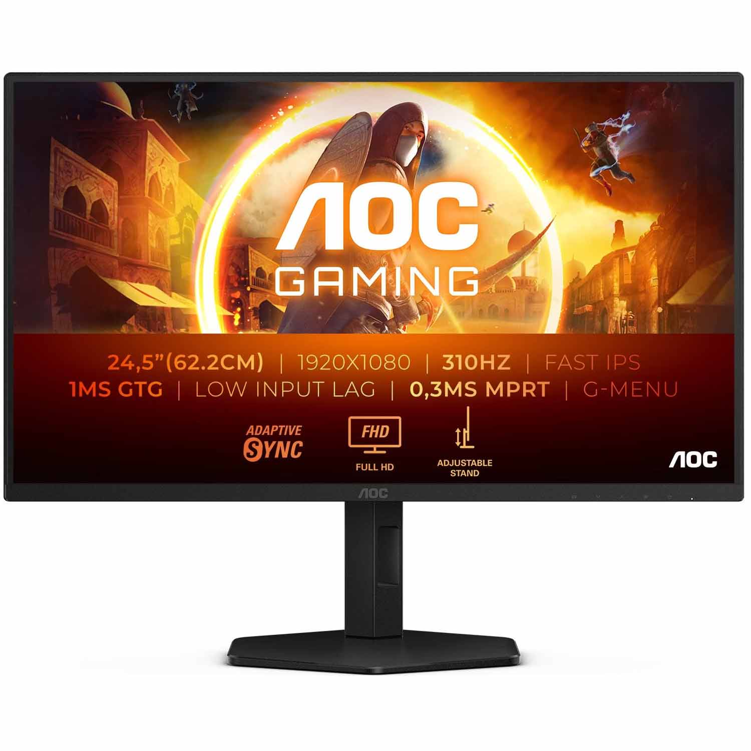 AOC Gaming 25G4SXU 63,5 cm (25 Zoll) Gaming-Monitor schwarz/grau