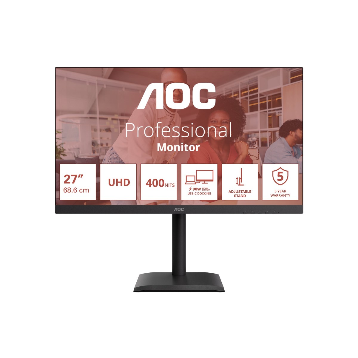 AOC U27E4CV 68,6 cm (27 Zoll) 4K-LED-Monitor