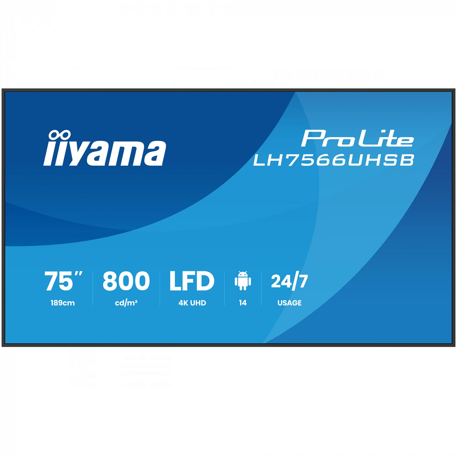 Iiyama LH7566UHSB 190,5 cm (75 Zoll) 4K-LED-Display