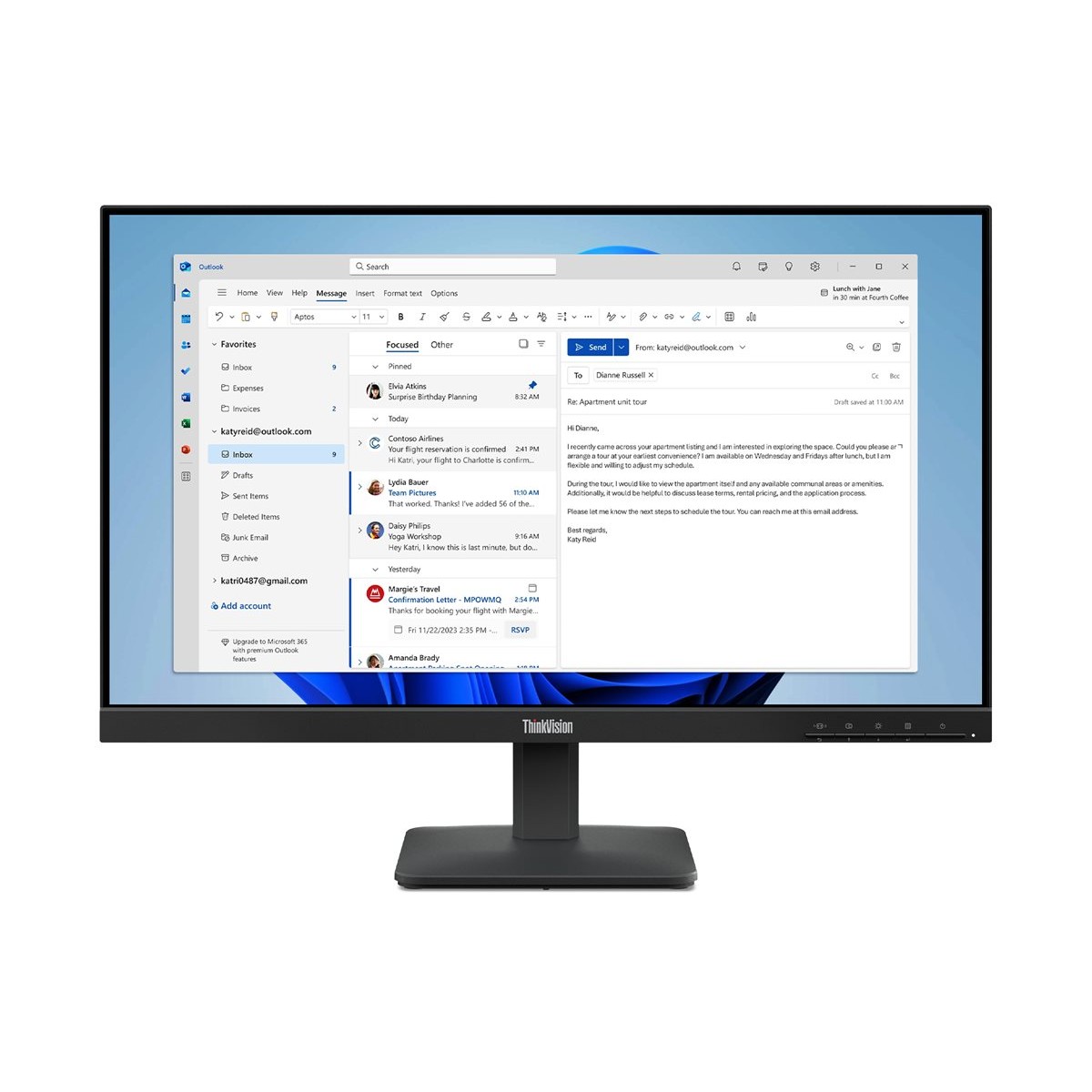Lenovo ThinkVision S24-4e 61 cm (24 Zoll) LED-Monitor