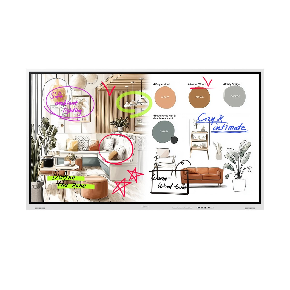 Samsung Flip WM85FX 215,9 cm (85 Zoll) 4K Smart Signage Display