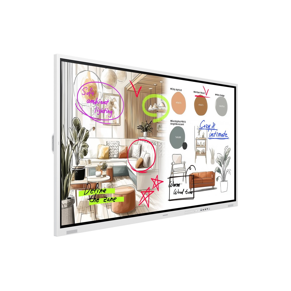 Samsung Flip WM75FX LH75WMFWLGCXEN 190,5 cm (75 Zoll) 4K Interactive Display