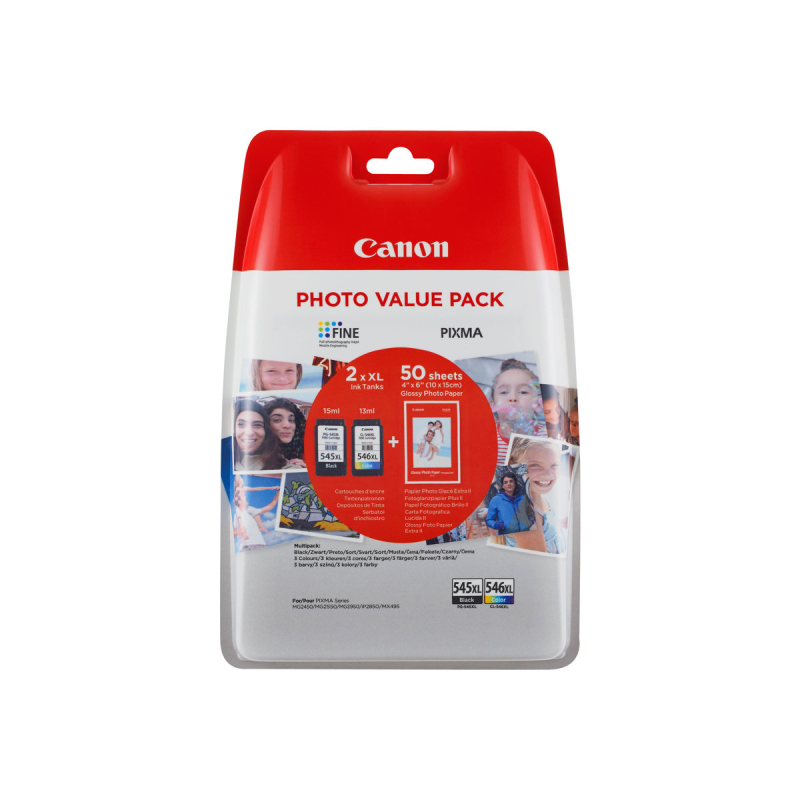 Canon PG-545XL/CL-546XL Tintenpatronen Multipack Blister