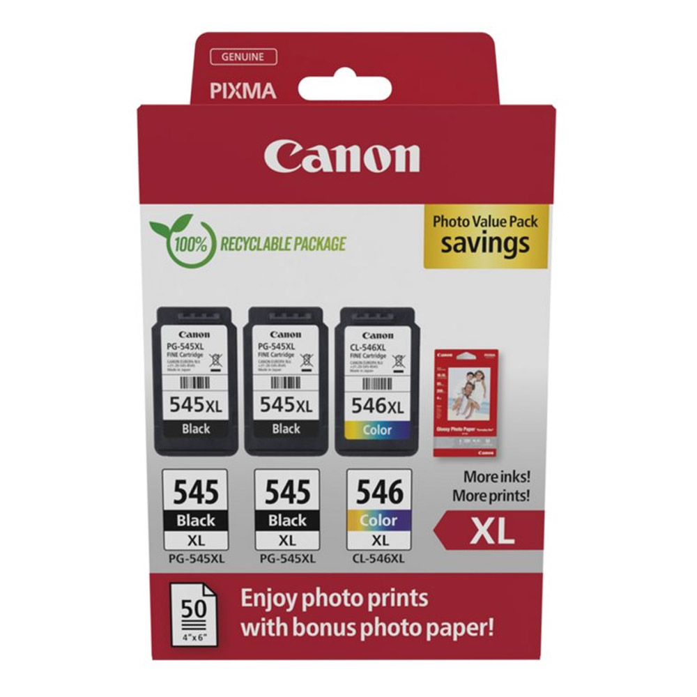 Canon PG-545XL / CL-546XL Tintenpatronen Multipack