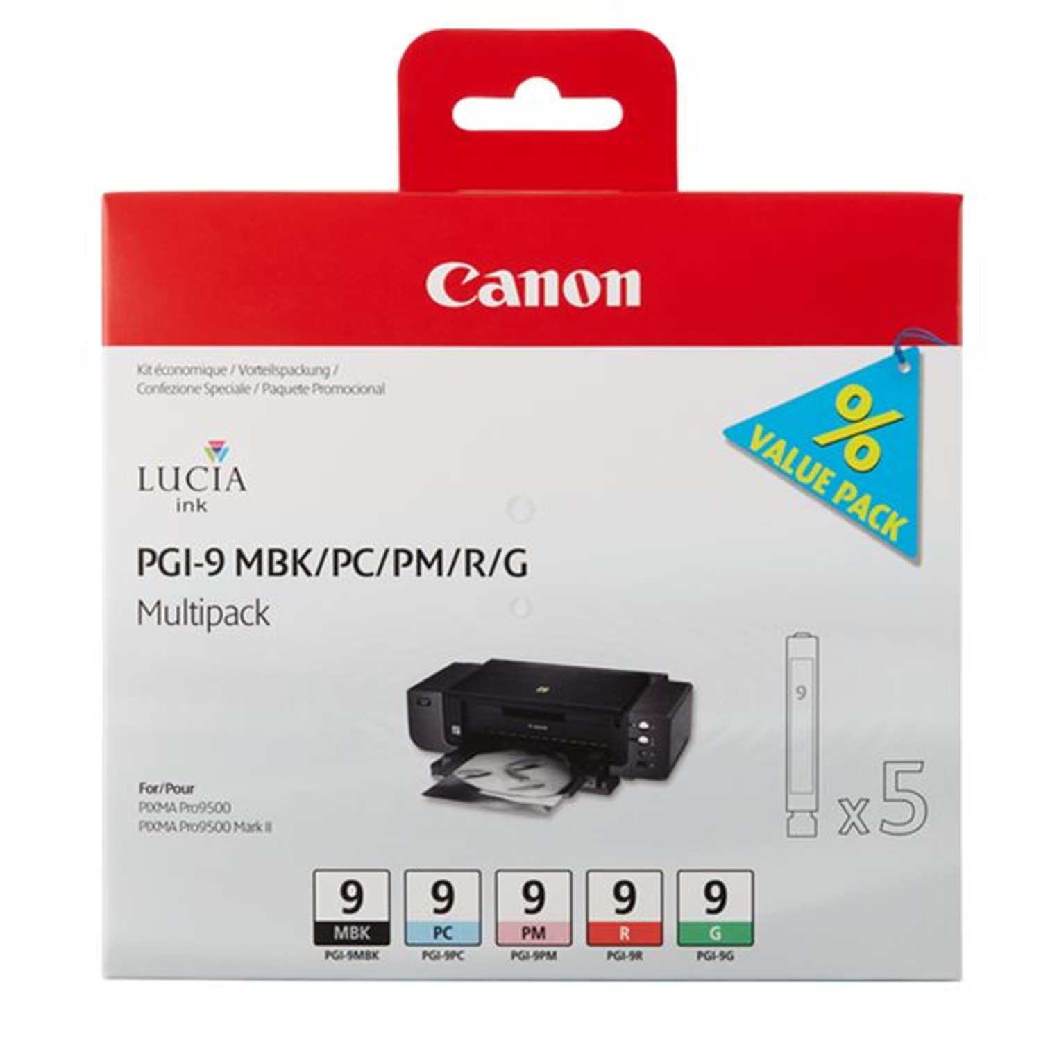 Canon PGI-9 Tintenpatronen Multipack (1033B013)
