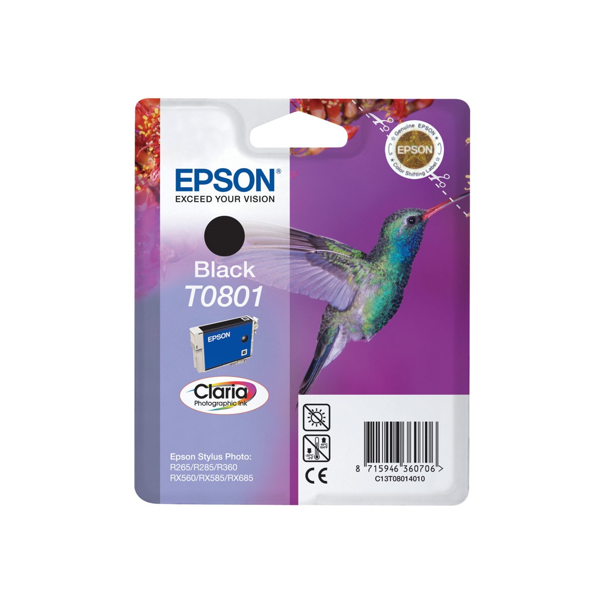 Epson T0801 Tintenpatrone schwarz