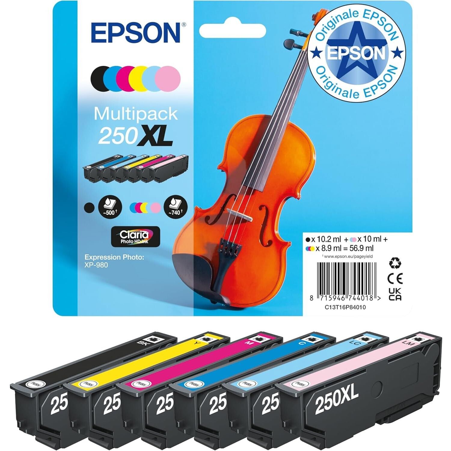 Epson 250XL Tintenpatronen Multipack
