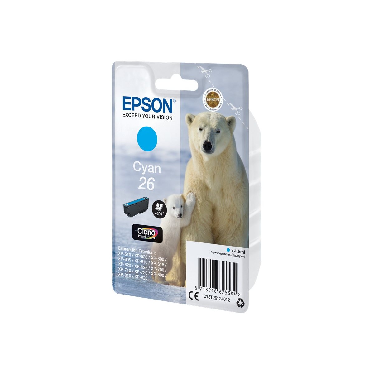 Epson 26 Tintenpatrone cyan