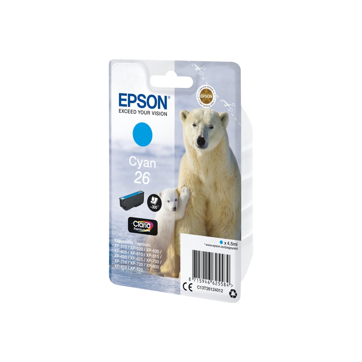 Epson 26 Tintenpatrone cyan