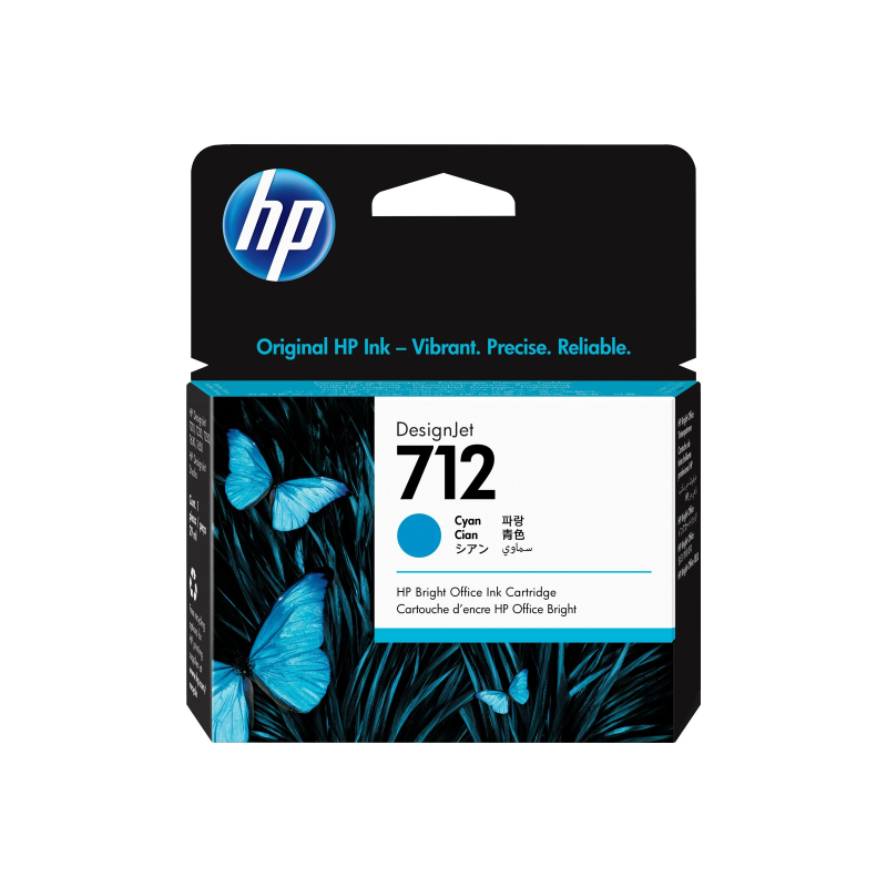 HP 712  Tinte cyan
