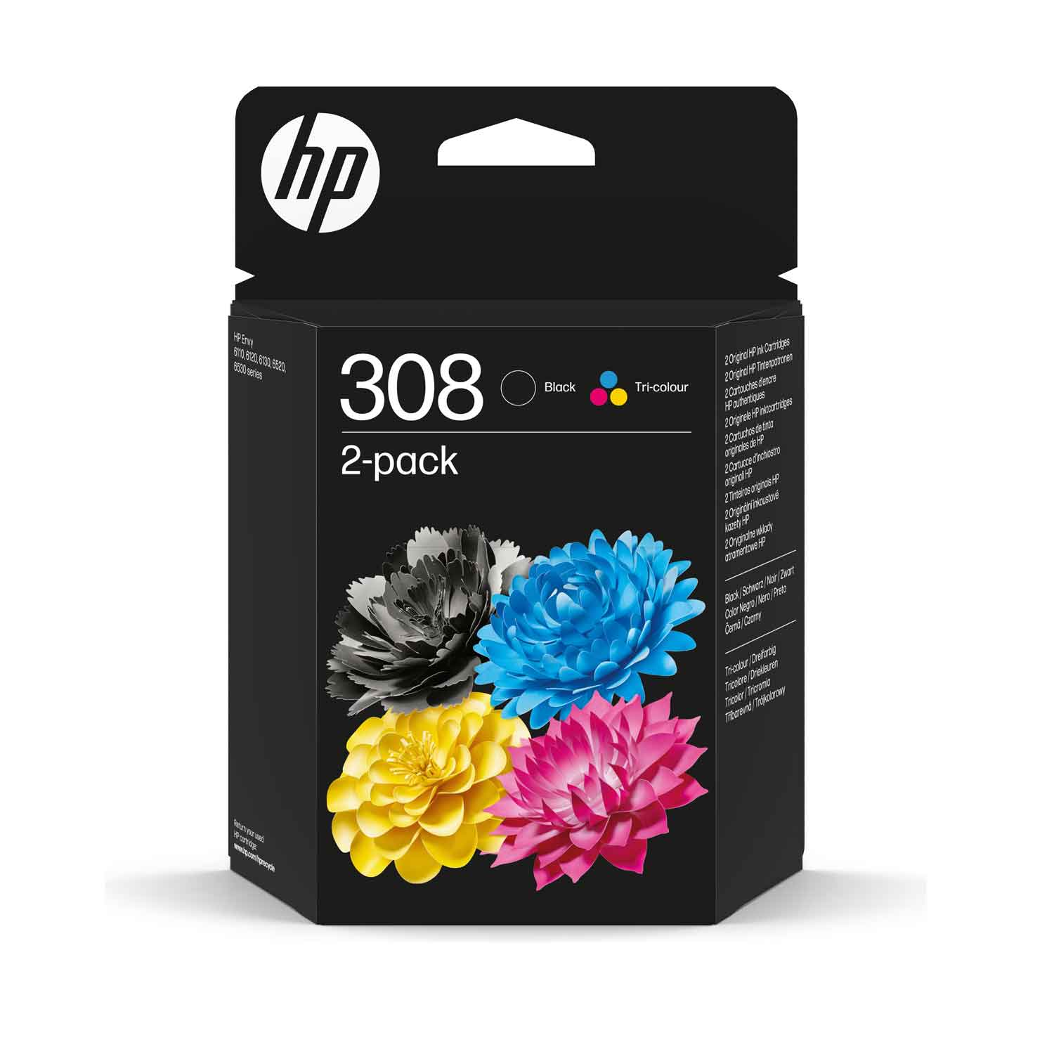 HP 308 Tintenpatronen Doppelpack 4-farbig