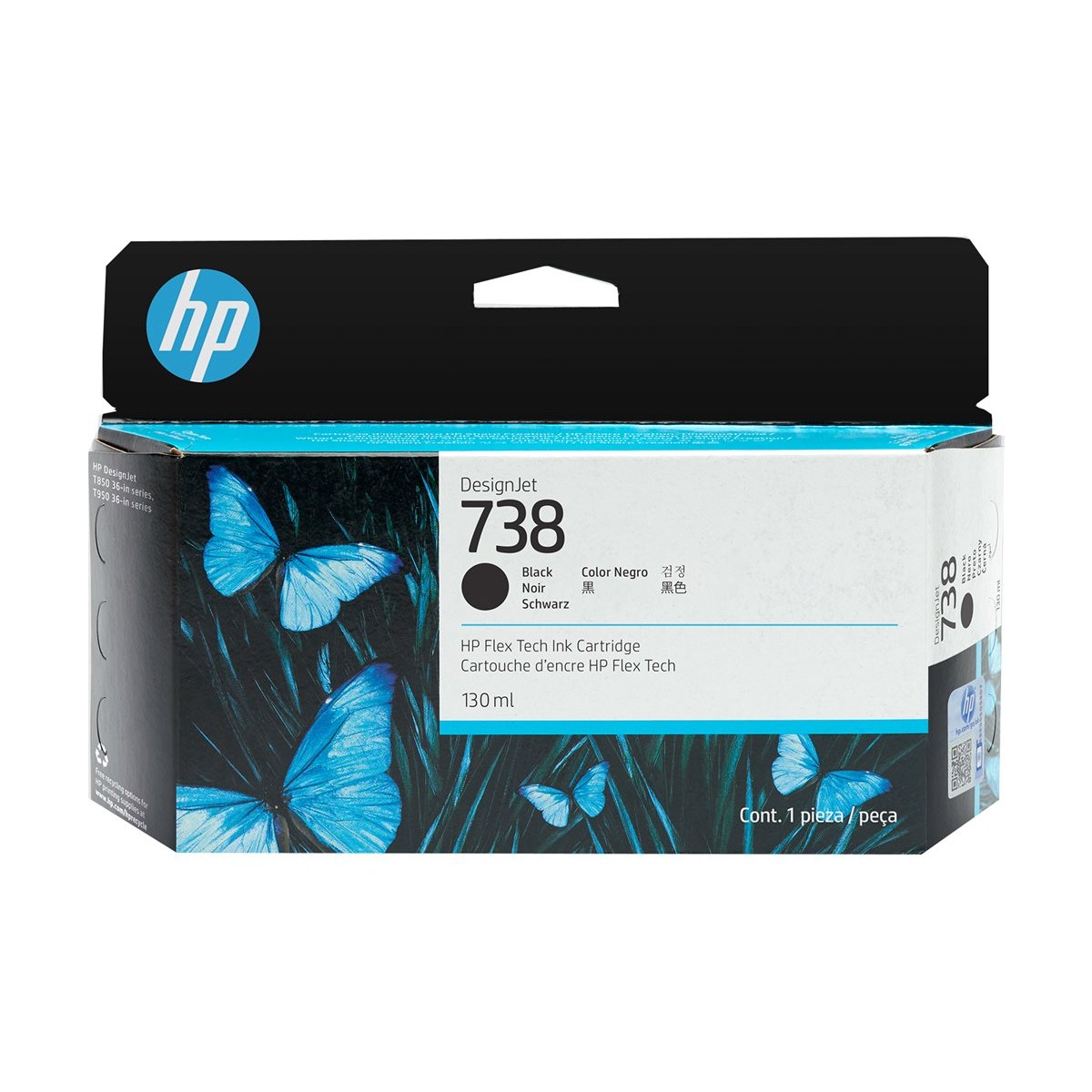 HP 738 Tintenpatrone schwarz